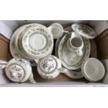 A Royal Doulton 'Tonkin' part dinner service (28 pcs); together with an Aynsley 'Pembroke' part