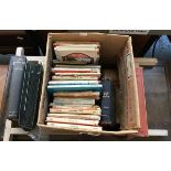 A mixed lot to include several books, a collection of Ordnance survey maps, vintage postcards, and a