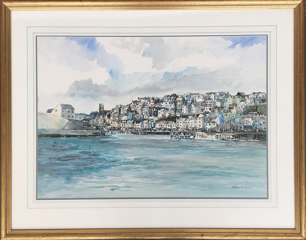 Alex Prowse, Brixham Harbour, watercolour, signed and dated 1993 lower right, 52x74cm - Image 2 of 2