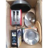 A large lot of kitchenalia to include Kenwood toaster, thermal flasks, glass jug, electronic kitchen
