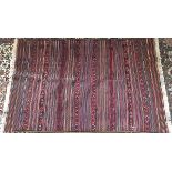 A striped Kilim rug, 160x99cm