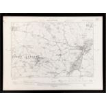 Local interest: 1904 Ordnance Survey map of the Beaminster area (sheet 29), framed and glazed, 41.