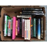A box of books, some history, to include Antonia Fraser, Chris Patten, Melvin Bragg etc