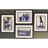 A set of four early 20th century photographs relating to Russian oil industry, 29x19cm