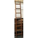 A hardwood ladder, approx. 251cmH
