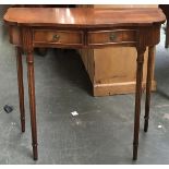 A 20th century side table with shaped front and two drawers, 80cmW