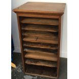 A 19th century mahogany filing cabinet, comprising eight shelves, 48x41x81cmH; together with a