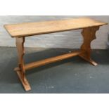 A 20th century narrow refectory style table