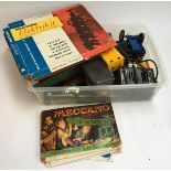 A large box of vintage Meccano and Electric Meccano, to include power unit and literature
