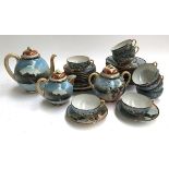 A Japanese tea service, heightened in gilt; together with a selection of commemorative ware, to