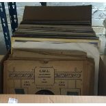 A mixed box of 78s and LPs, mainly classical