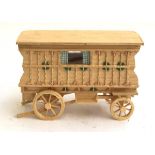 A Gypsy caravan made from matchsticks