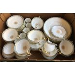 A Coalport and Foley 'Versaille' pattern dinner service, to include dinner plates, side plates,