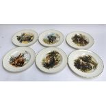 A collection of six Wedgwood David Shepherd plates, with letter from the artist