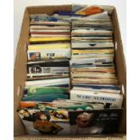 A mixed box of vinyl singles to include Mark Almond, Dmob, Elton John, etc