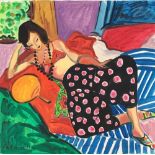 John Sullivan (b.1940), 'Odalisque', 1987, oil on canvas, a reclining lady, signed and dated lower