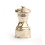 A silver capstan pepper mill by Hukin & Heath, London 1896