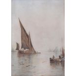 George Stainton (1855-1899), 'Morning on the Thames', watercolour on paper, signed lower right, 30 x