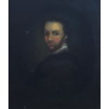 18th century British school, 'Portrait of a Gentleman', canvas laid on board, in ornate gesso frame,