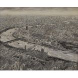 Circle of Stephen Wiltshire (b.1974), An Aerial View of London, showing Westminster, Lambeth and