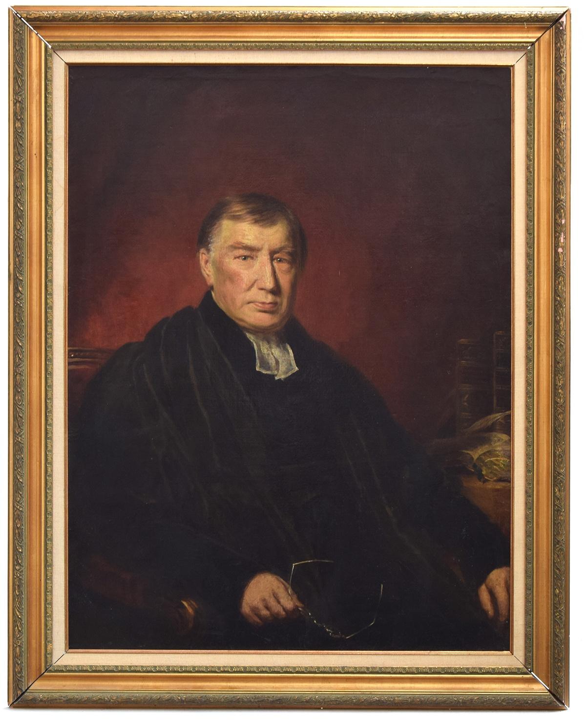 John Ponsford (c.1790-1870), portrait of Rev. Robert Hawker, D.D. (1753-1827), oil on canvas, 102 - Image 2 of 2