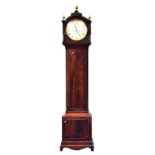 A mahogany longcase clock, the 30.5cm dial signed James Ferris, Poole, the dome top with three