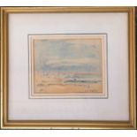 Circle of George Leslie Hunter (1877-1931), study of a Fifeshire beach, watercolour on paper, signed