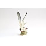 A Hutschenreuther porcelain figure of two Arctic Terns (af), marked to base 'GR', 35cm high