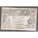'Upon the Frost in the Year 1715-16', a rare 18th century personalised souvenir woodcut to