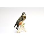 A Karl Ens porcelain figurine of a hawk, marked to base, 23.5cm high