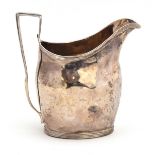 A George II silver milk jug by Thomas Wallis II, London 1800, 3oz