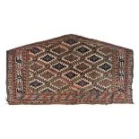 A Yomut Turkmen asmalyk rug, Turkmenistan, late 19th century, 118x65cm
