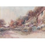 Leyton Forbes, (act. c.1900-1925), landscape and cottage, watercolour, signed lower right, 24.5 x