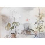 Rowland Hilder (1905-1993) Still life of plants, signed lr. rt.' watercolour over pencil, 26cm x