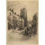 Walter W. Burgess (1856-1908), four etchings of London, each signed in pencil lower left, to include
