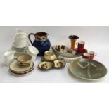 A mixed lot of china, to include a 21 piece Shelley white cabbage tea set; together with a number of