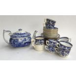 A Minton's part tea set, comprising teacups (8), saucers (10), side plates (10) and milk jug (