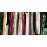 A quantity of art books, subjects including Da Vinci, Blake, Cubism, Futurism, Giotto, Constable,