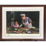 David Shepherd limited edition print, 'Granny's Kitchen', signed in pencil lower right and