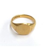 A gents 18ct gold signet ring 7.7g, size T