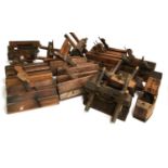 A large lot of approx. 30 antique planes, including several plough planes, block planes etc, various