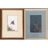 Peter S. Britton, two wren studies, watercolour on paper, 25.5x17cm and 22x14cm (2)