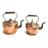 Two 19th century copper kettles