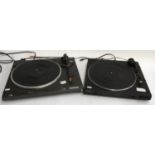 A Technics DC Servo automatic turntable system SL-B210; together with a Pioneer PL-Z93 turntable;