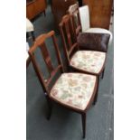 A pair of occasional chairs together with two others