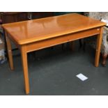 An oak kitchen table, by 'Abbess', 137x76x77cmH