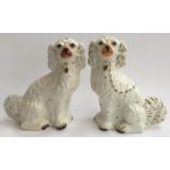 A pair of Staffordshire dogs, each 31.5cmH