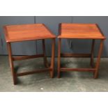 A pair of teak G-Plan sidetables, 42x46x48cm