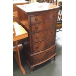 A reproduction chest of five drawers, 52cmW 105cmH