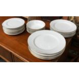 A 'Harmony' china part dinner service heightened in gilt, to include dinner plates (6), medium